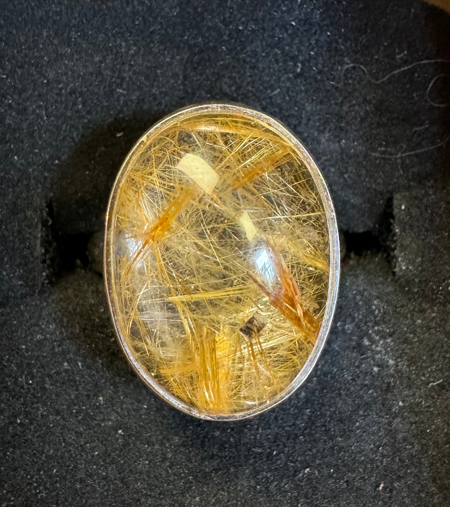 Golden Rutile Ring | Size 6