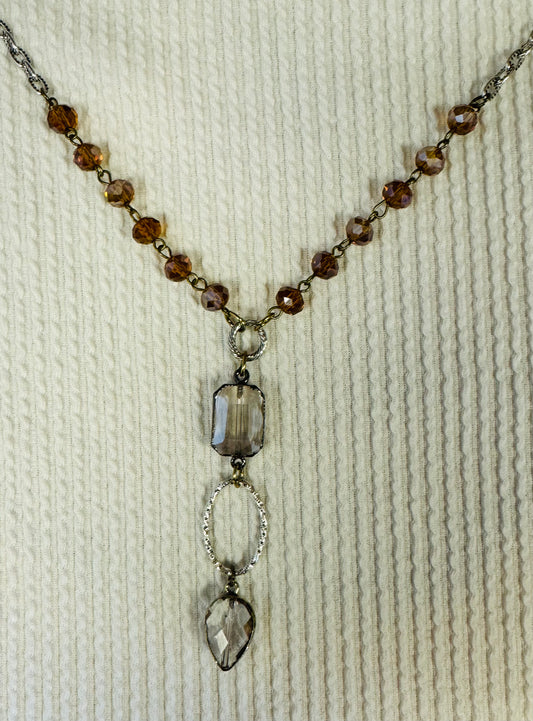 Short Rosary Style Glass Bead Necklace | Lost & Found Trading Co.