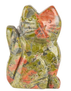 Gemstone Cat Figurines