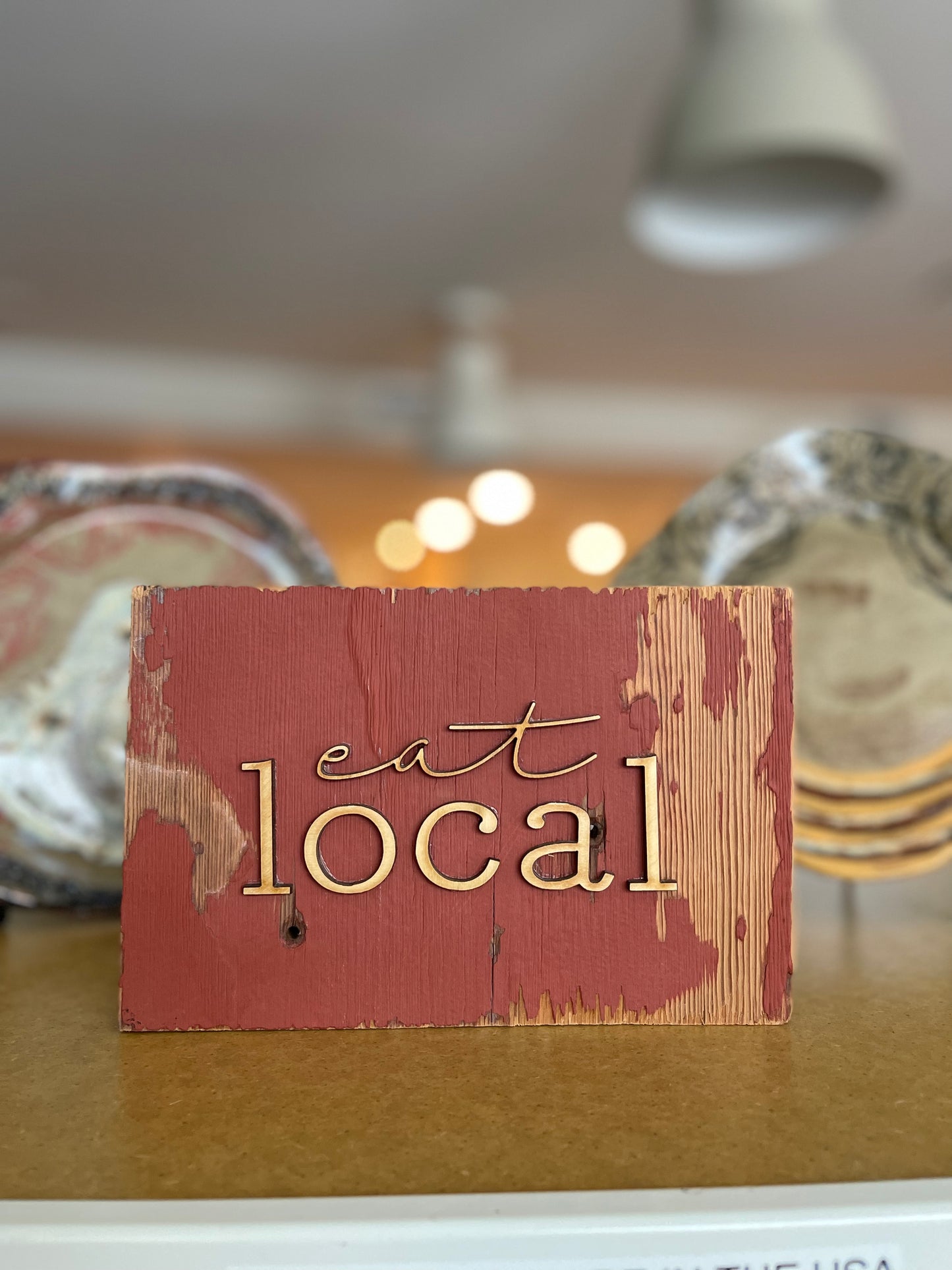 “Eat Local” Wood Wall Art