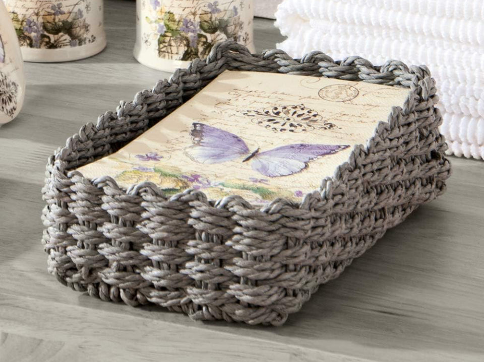 IHR Long Grey Napkin Basket