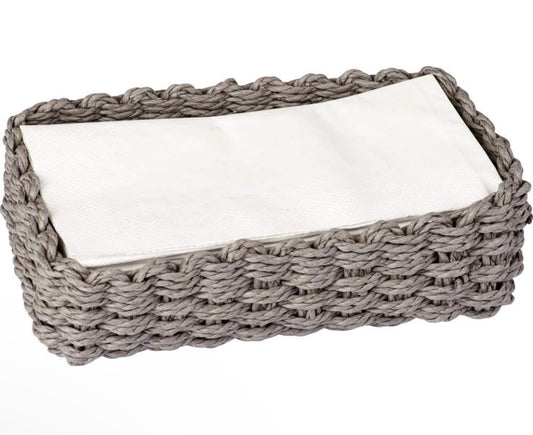 IHR Long Grey Napkin Basket