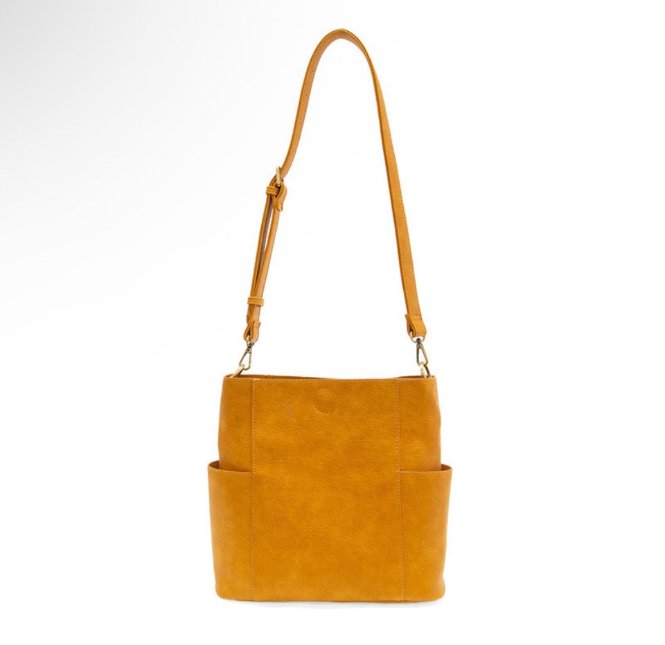 Kayleigh Side Pocket Bucket Bag with Bonus Snap-in Crossbody