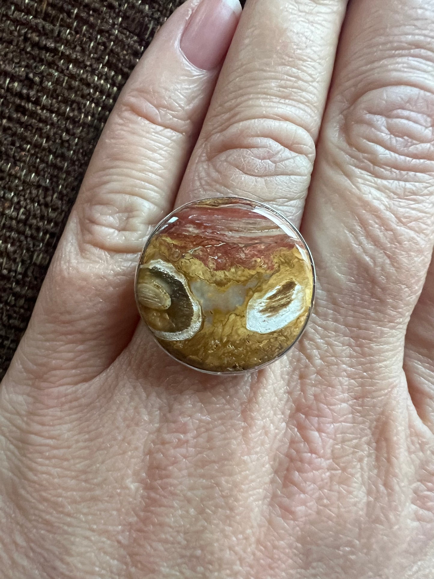 Petrified Wood Ring | Adjustable