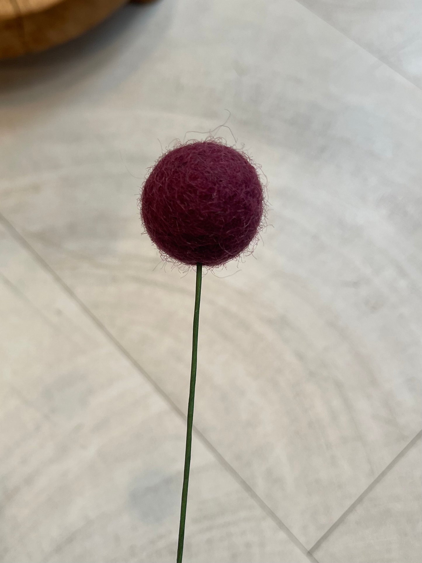 Billy Ball Felt Flower Stem