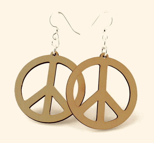 Small Peace Sign Earrings