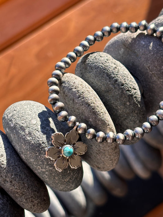 Mojave Turquoise & Italian Pearls Bracelet