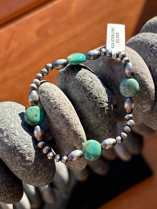 Turquoise & Italian Pearls Bracelet