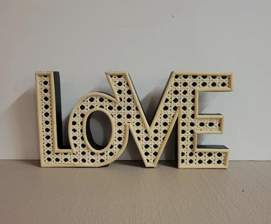 Rattan “Love” Sign