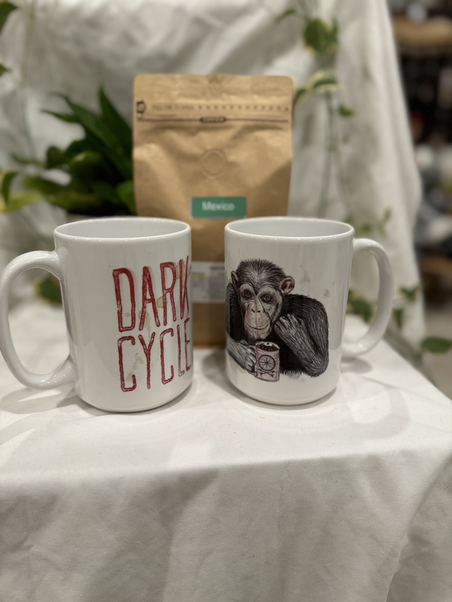 Dark Cycle Chimpanzee Coffee Mug