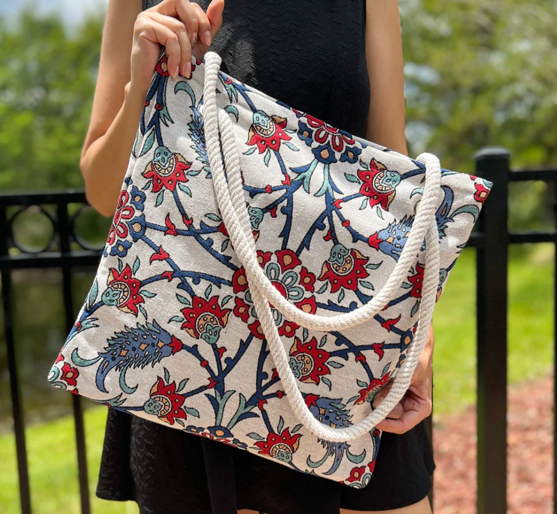 Umays Boho Tapestry Tote Bag