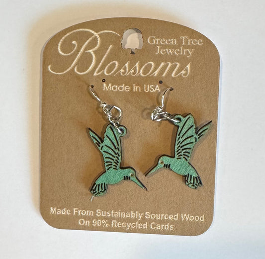 Humming Bird Blossoms Earrings