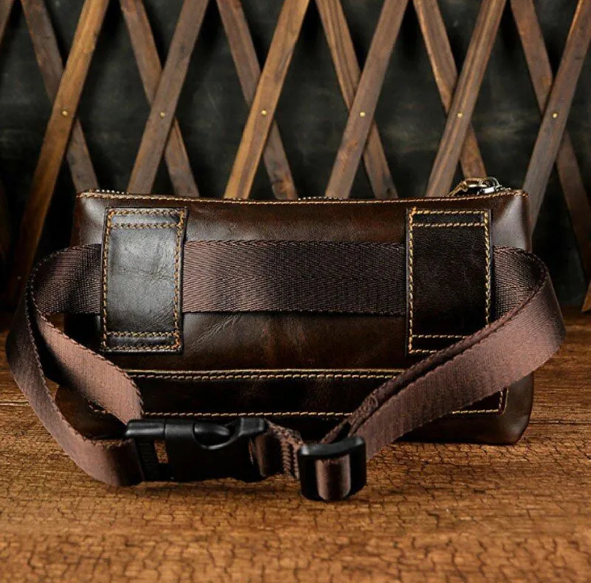 Leather Travel Belt Pouch Fanny Waist Pack