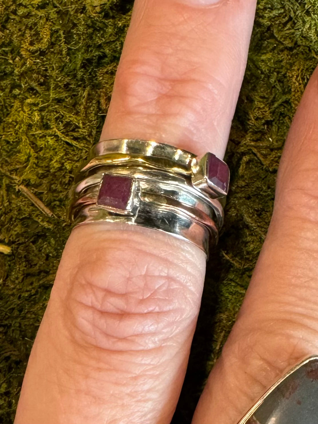 Ruby Spinner Ring size 7