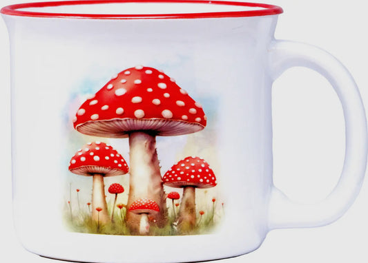 Mushroom Mug red/white