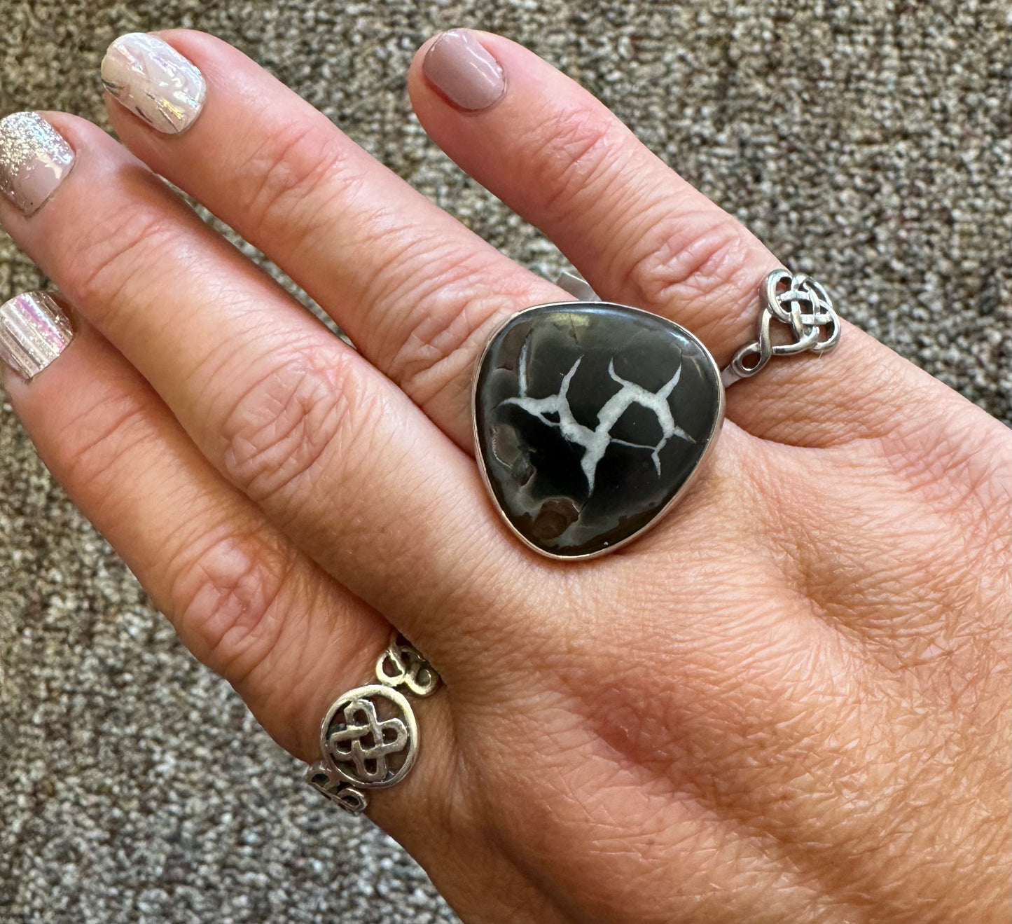 Septarian Gronates Ring | Adjustable