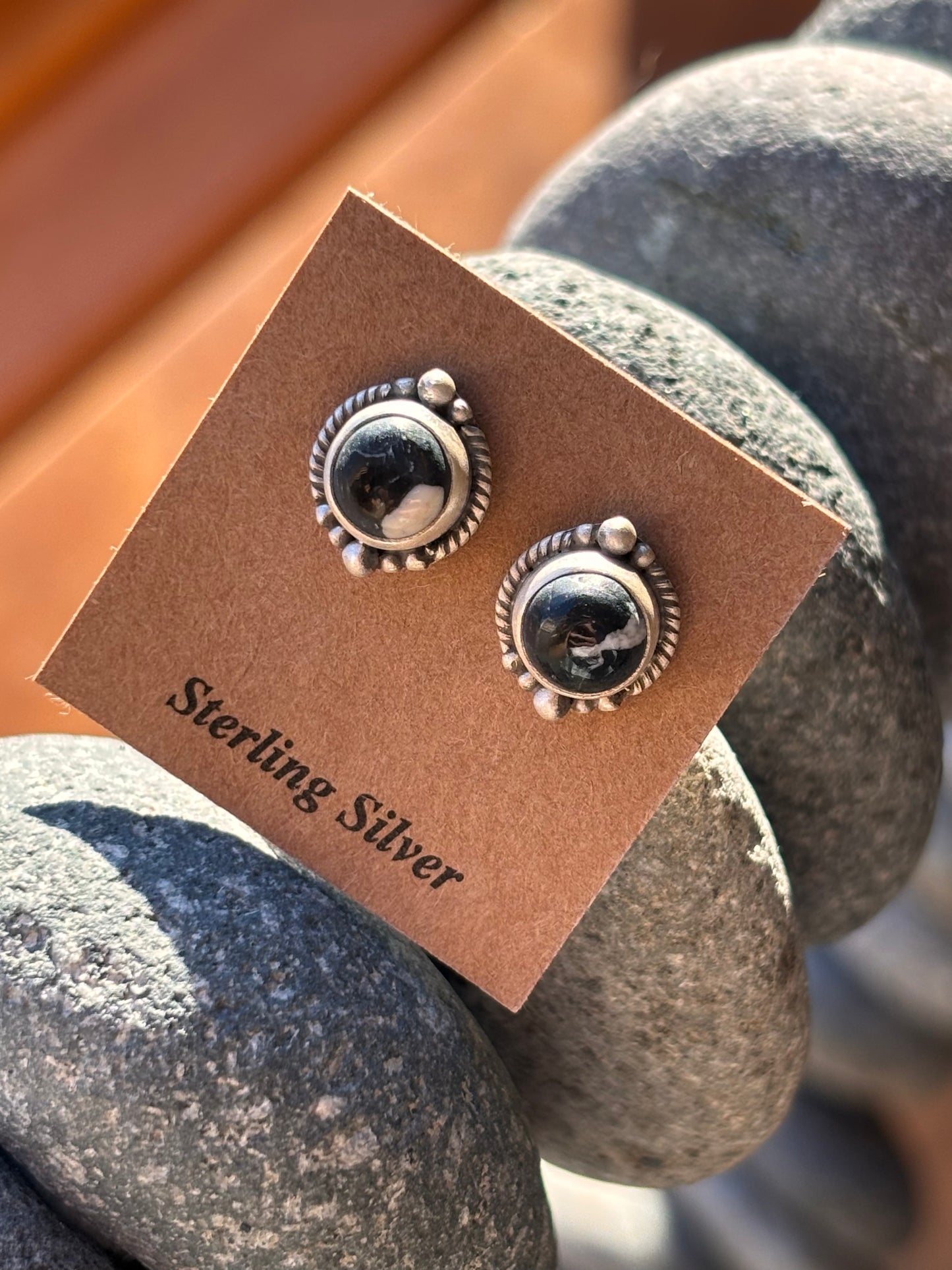 White Buffalo Turquoise Earrings