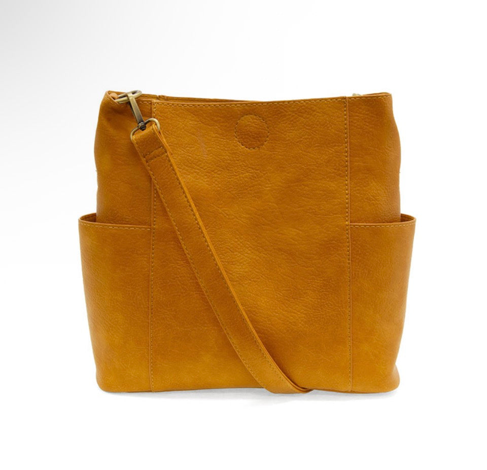 Kayleigh Side Pocket Bucket Bag with Bonus Snap-in Crossbody