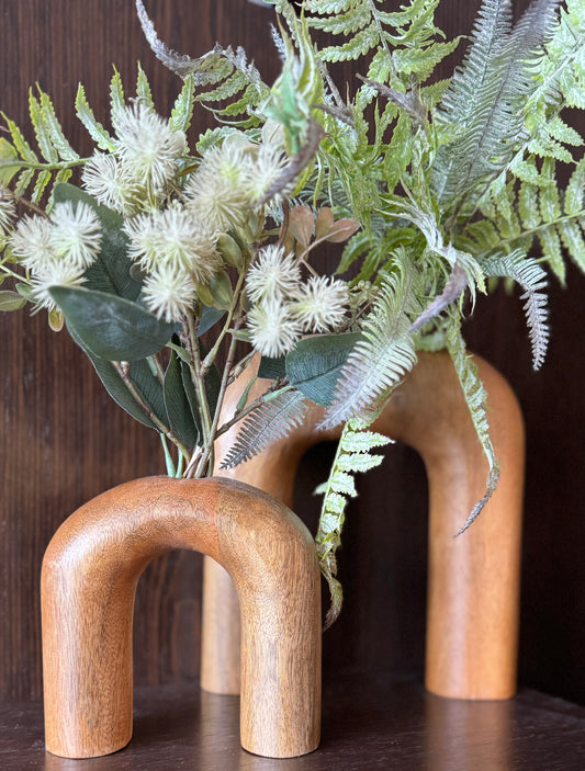 Wooden Arch Vases