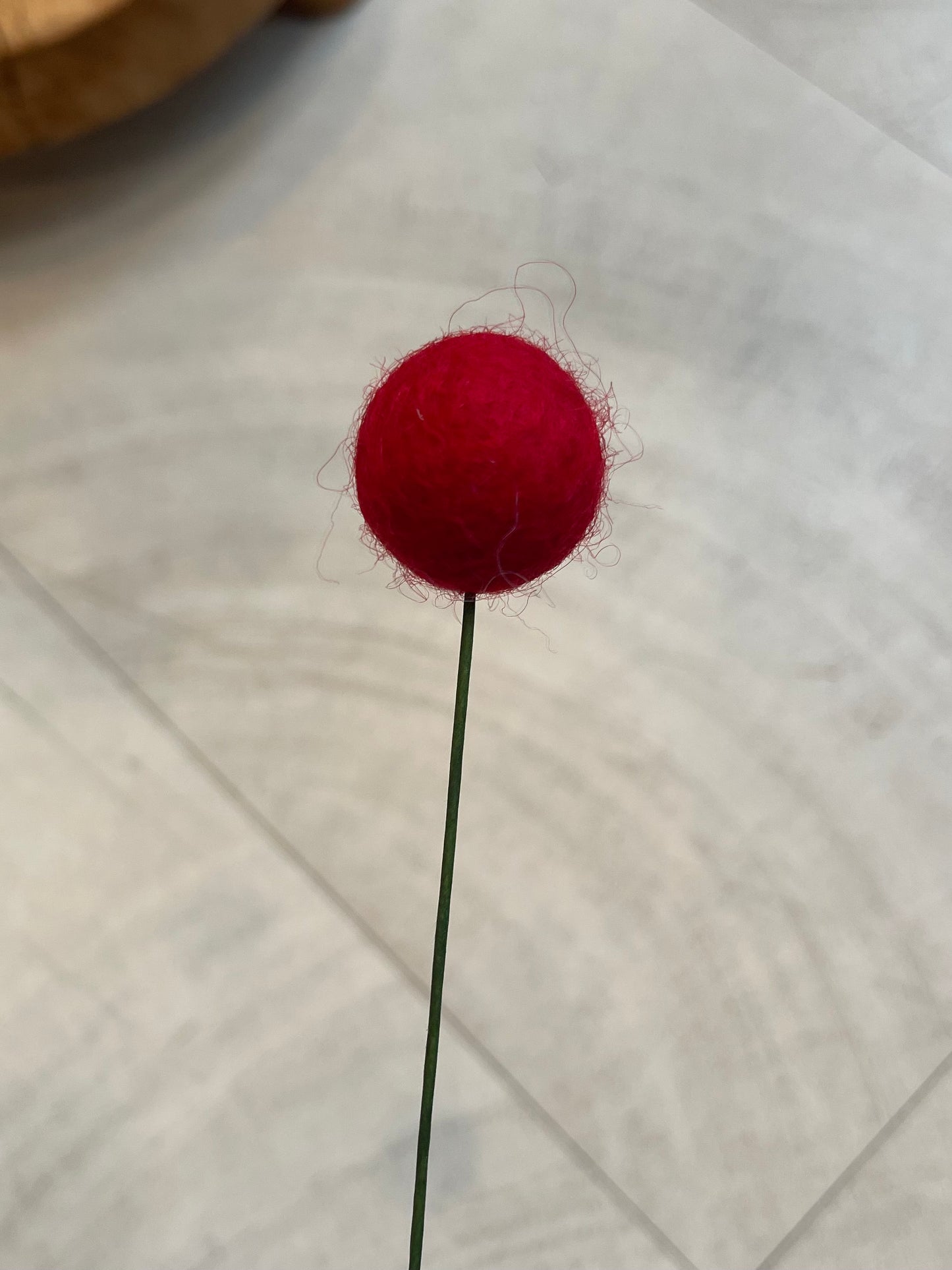 Billy Ball Felt Flower Stem