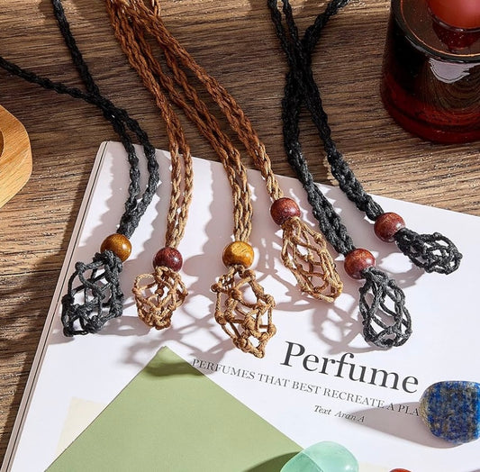 Macrame Gemstone Necklace