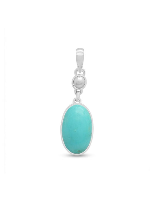 Turquoise & Pearl Pendant