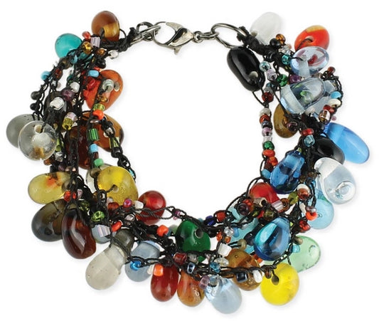 Shake Rattle & Roll Glass Bead Bracelet