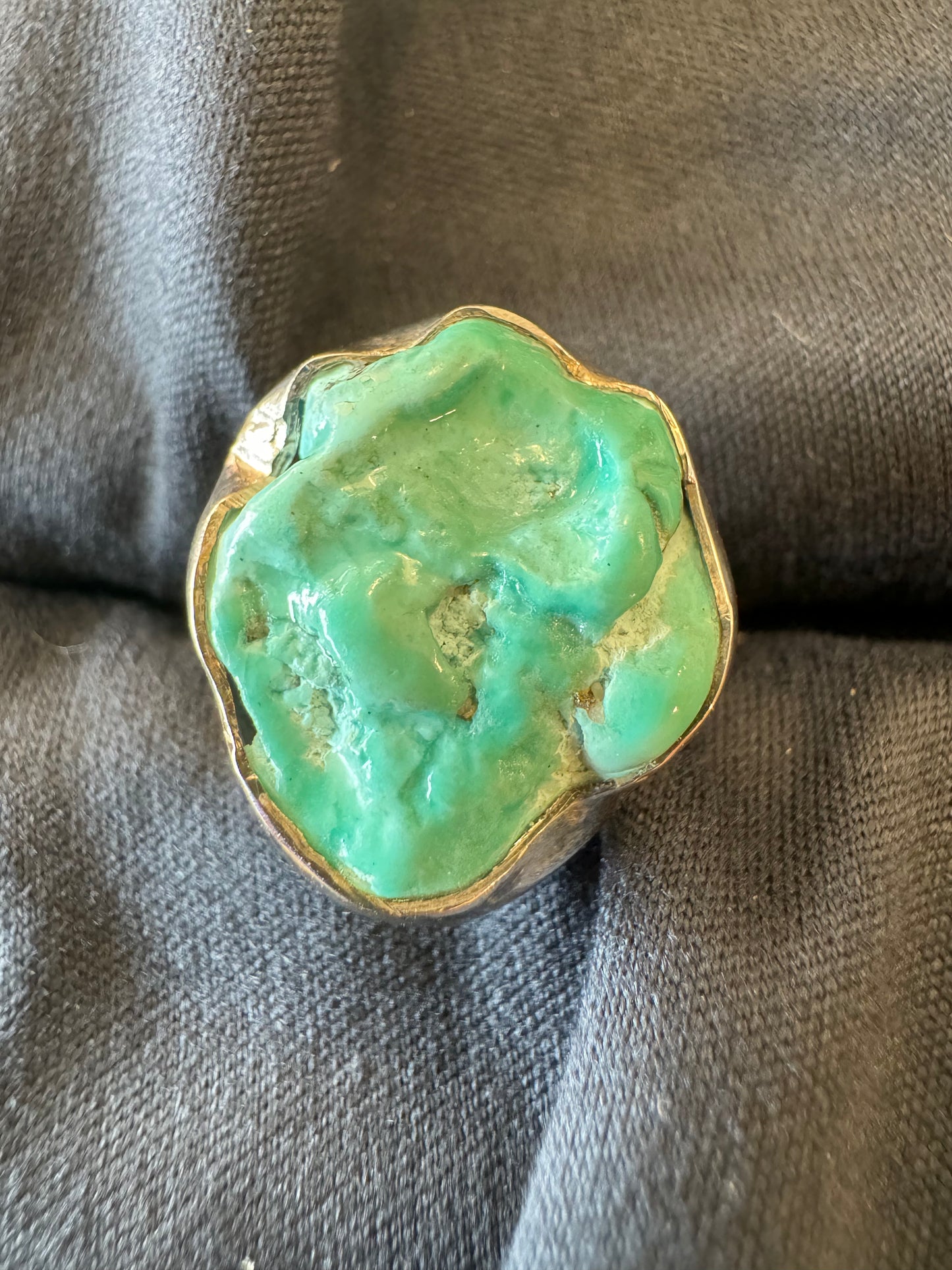 Rough Turquoise Ring | Adjustable