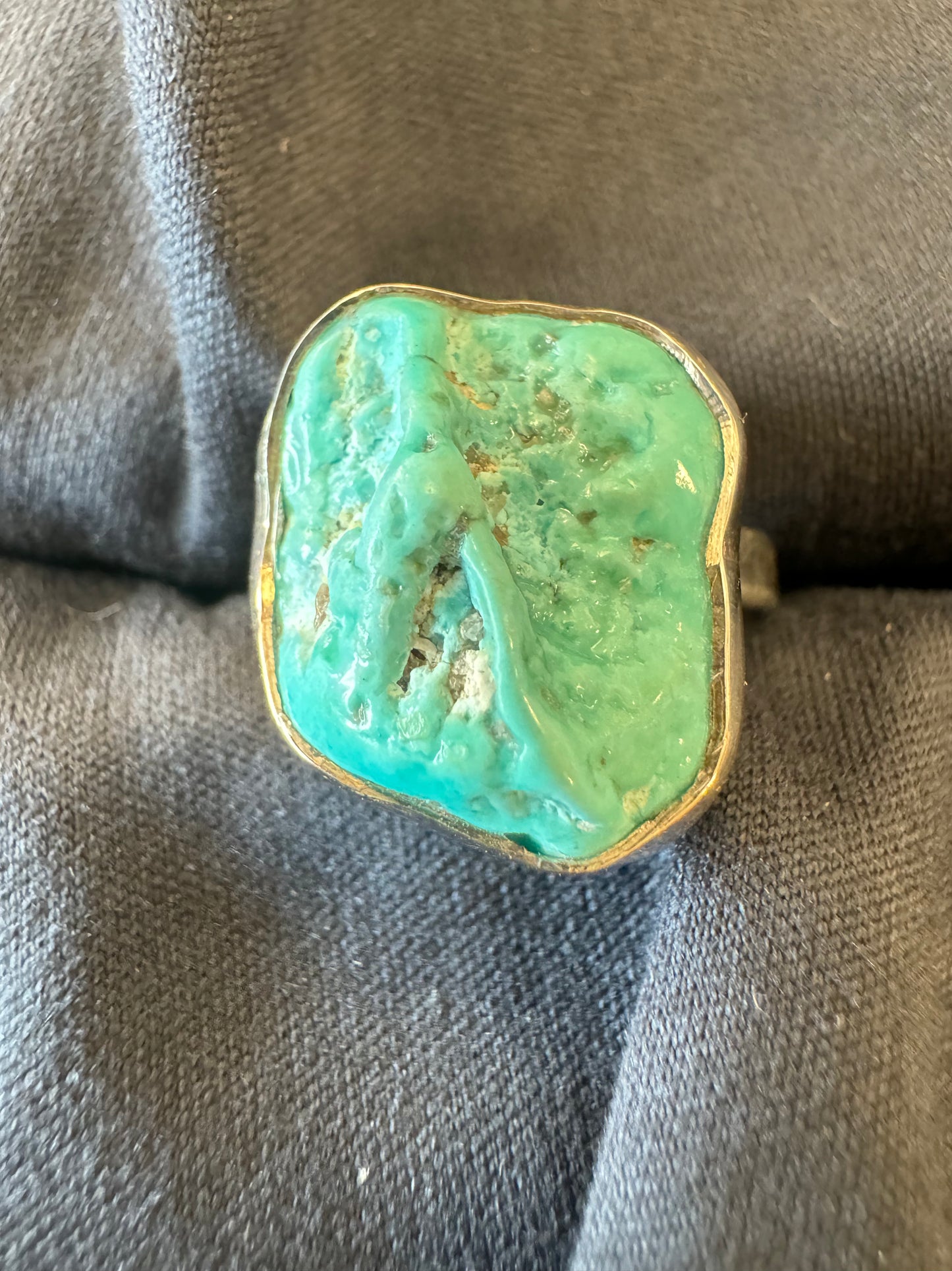 Rough Turquoise Ring | Adjustable