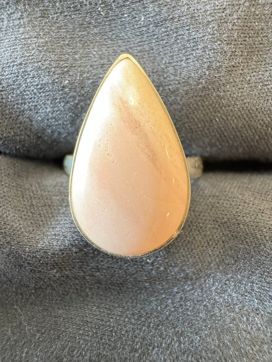 Australian Pink Opal Ring | Size 5