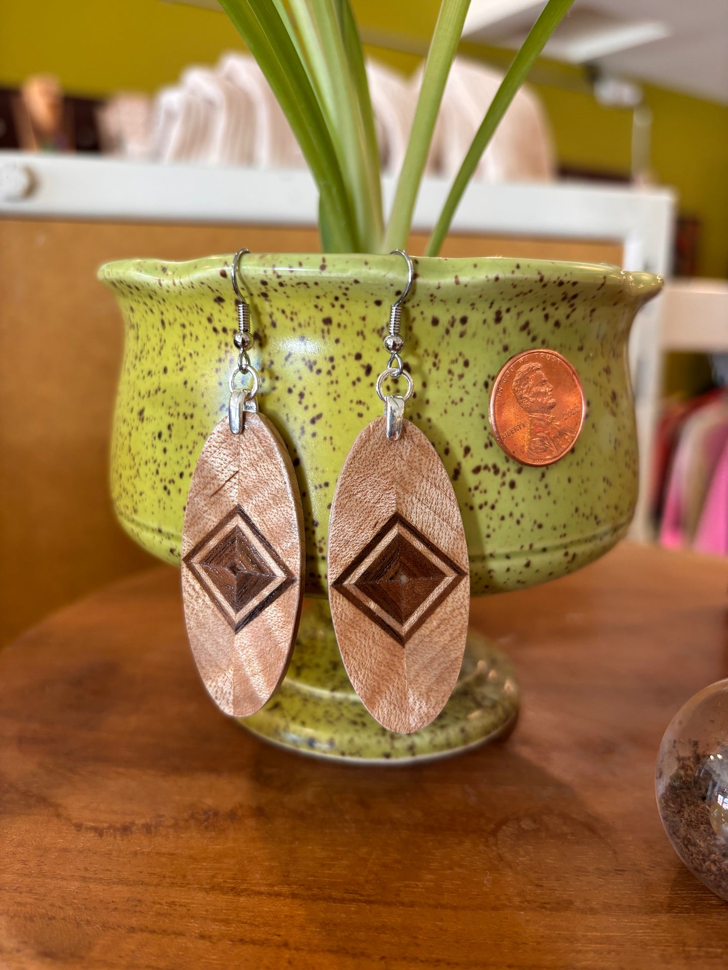 Maple/Walnut wood earrings