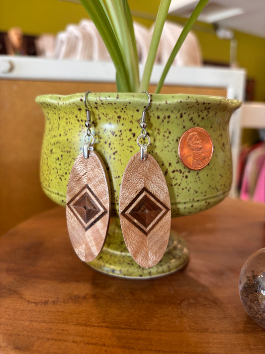 Maple/Walnut wood earrings