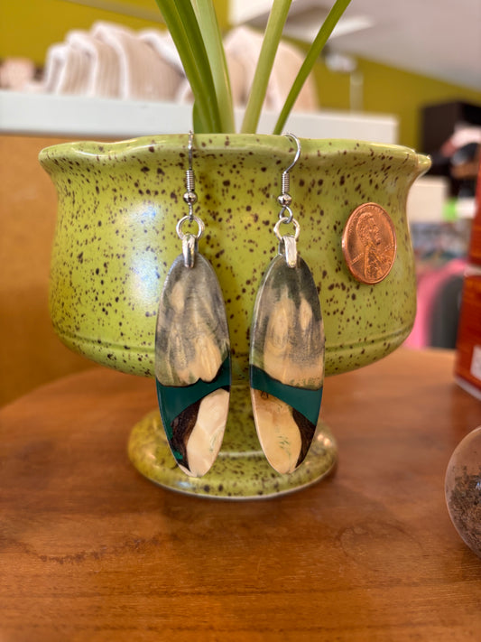 Buckeye/Resin Earrings