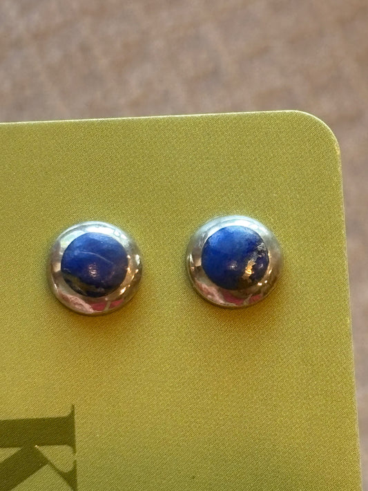 Sodalite & Sterling post earrings (vintage)