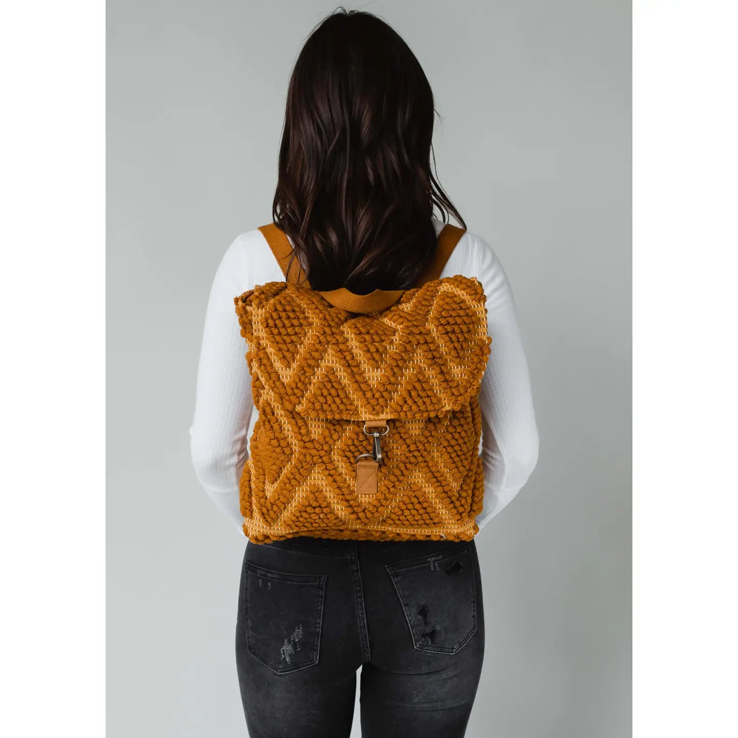 Diamond Pattern Backpack