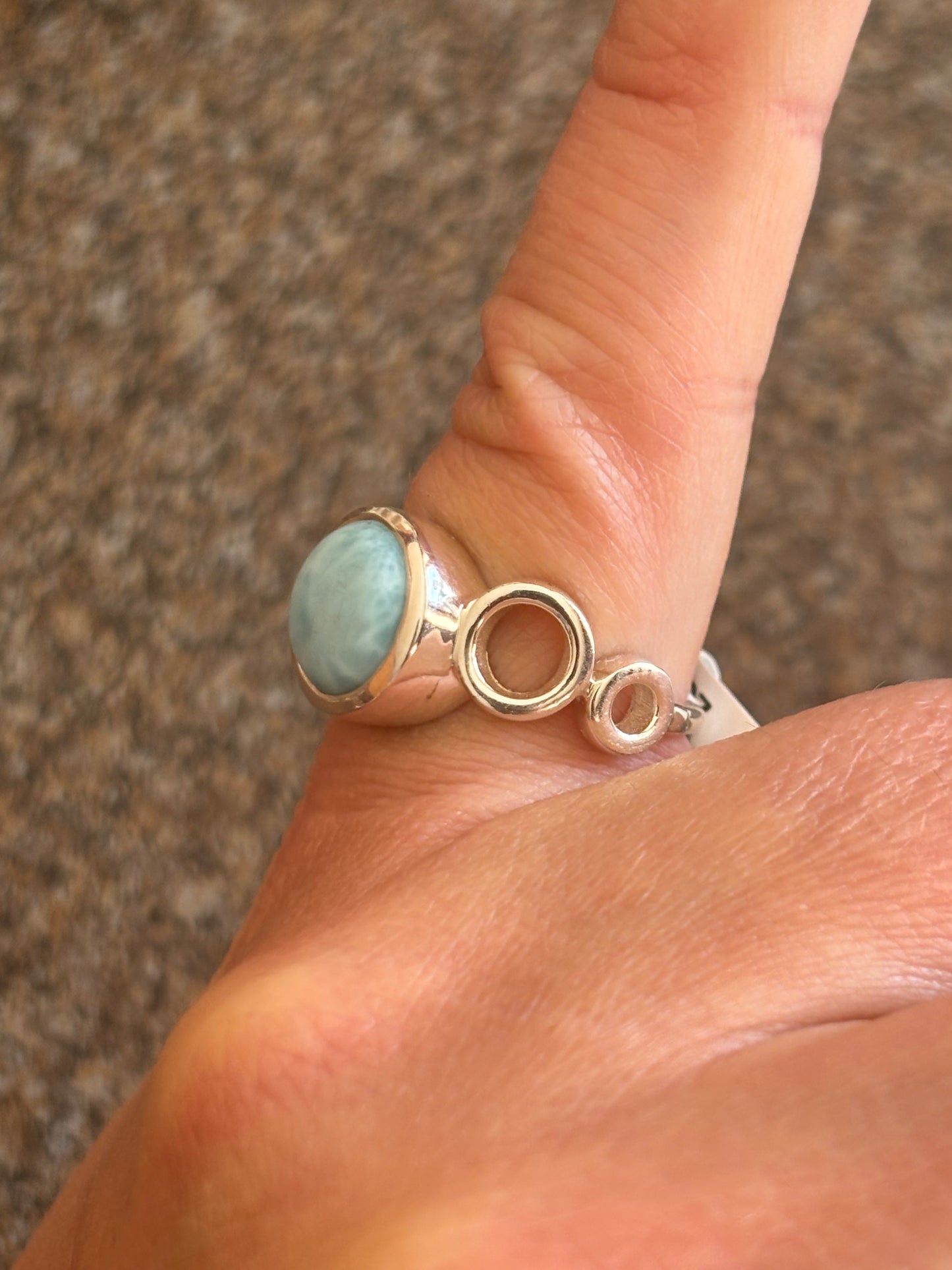 Larimar Circle Ring | Size 7