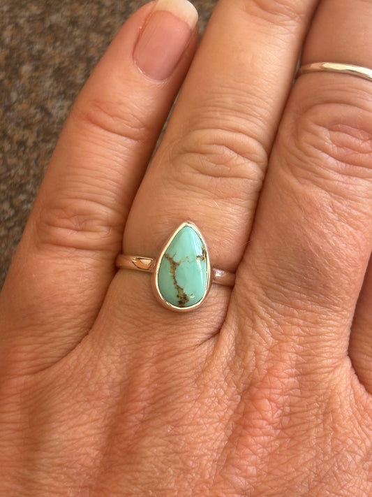 Pear Turquoise Ring | Size 8