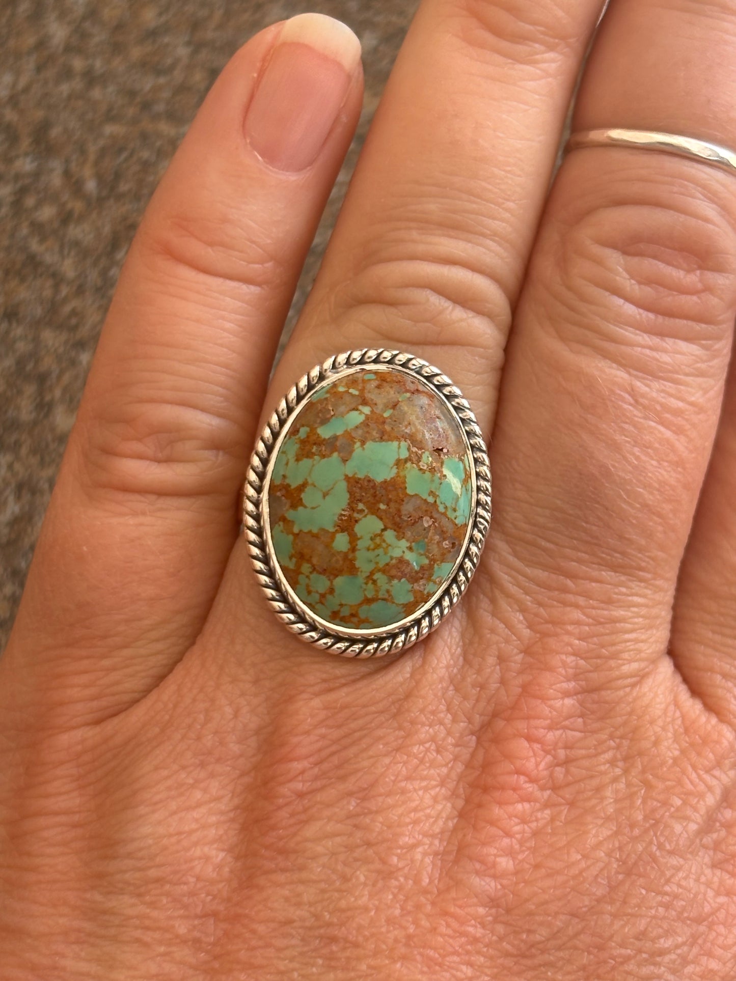 Turquoise Rope Ring | Adjustable