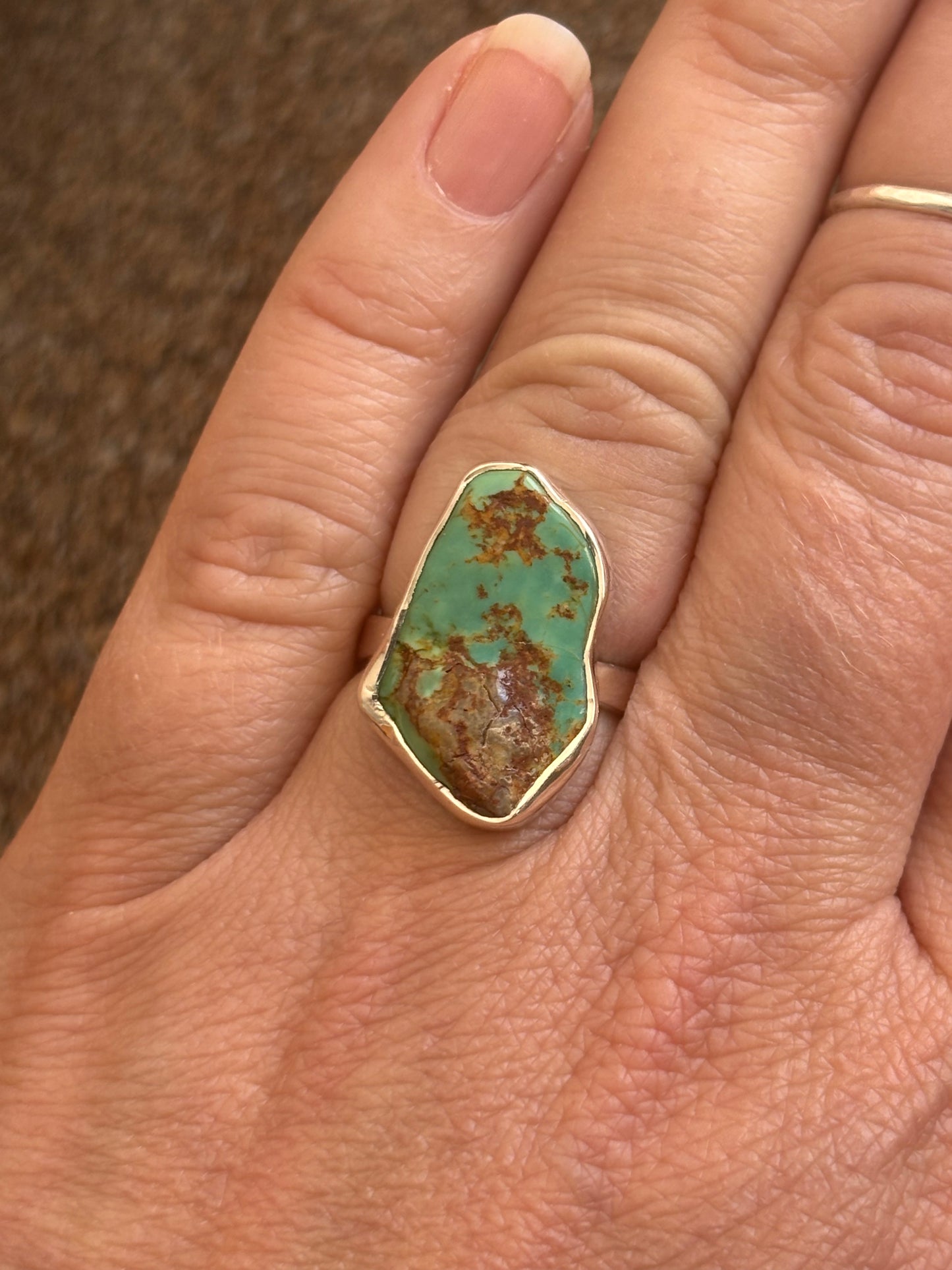 Turquoise Rough Ring | Size 7