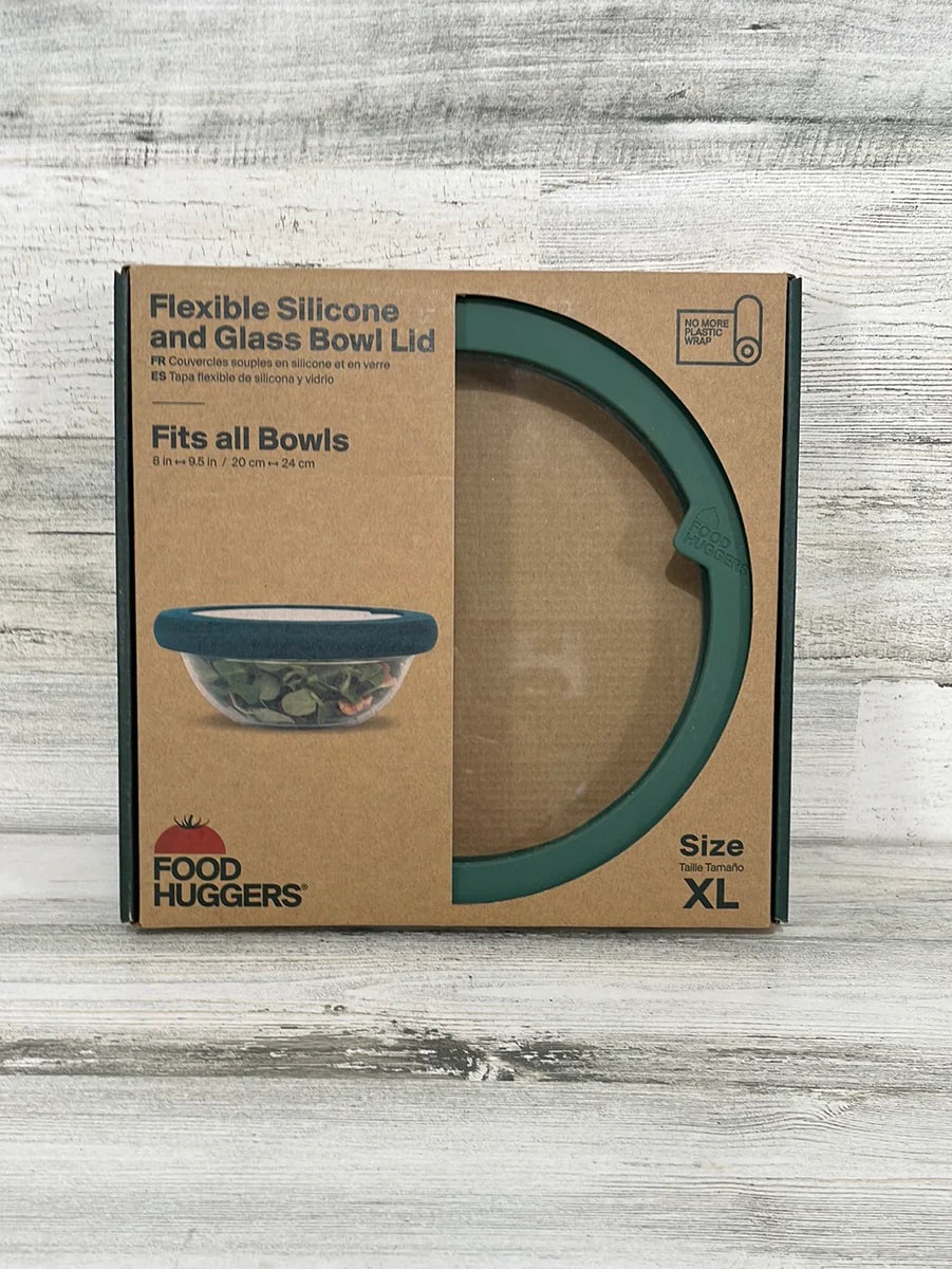 Food Huggers Silicone and Tempered Glass Bowl Lids