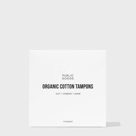 Public Goods Organic Cotton Tampons (Regular) 18ct