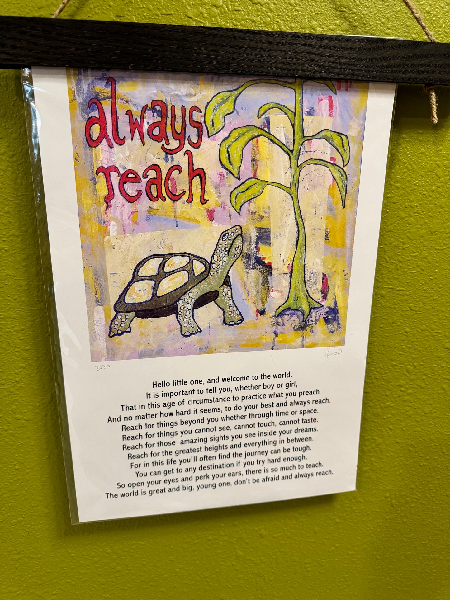 Always Reach Turtle Print by Local Artist Ryan Fiskewold