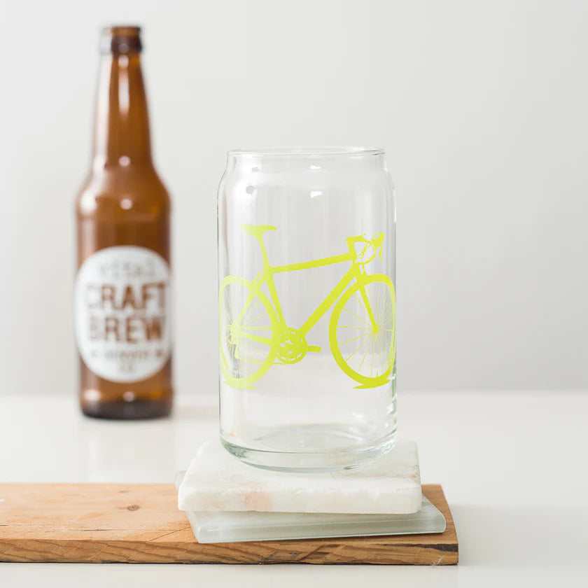 Bicycle Can Glass by Vital Industries | Lime Green