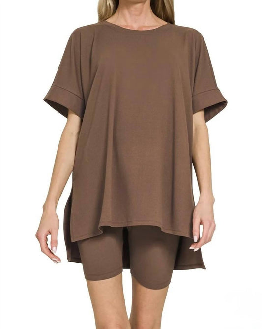 Oversized Tee And Biker Shorts Set