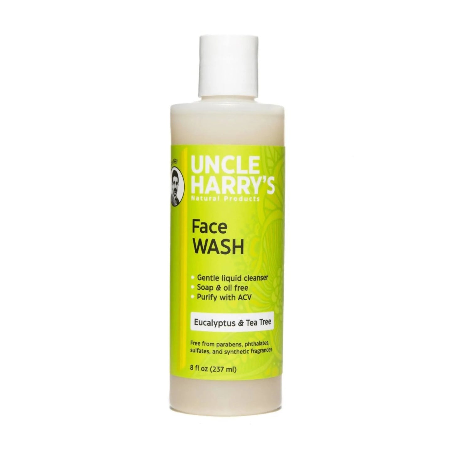 Face Wash 8oz. | Uncle Harry’s Eucalyptus & Tea Tree