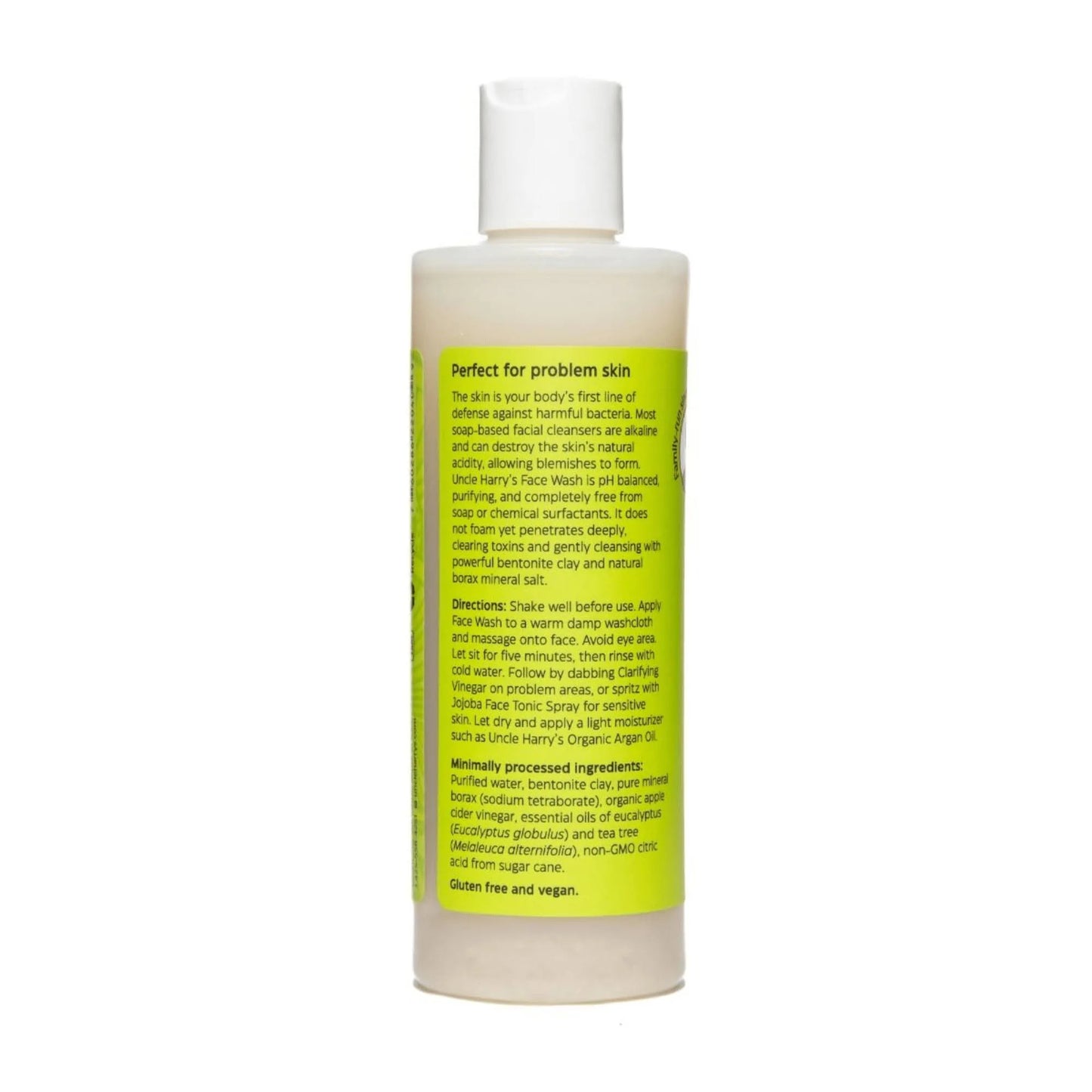 Face Wash 8oz. | Uncle Harry’s Eucalyptus & Tea Tree