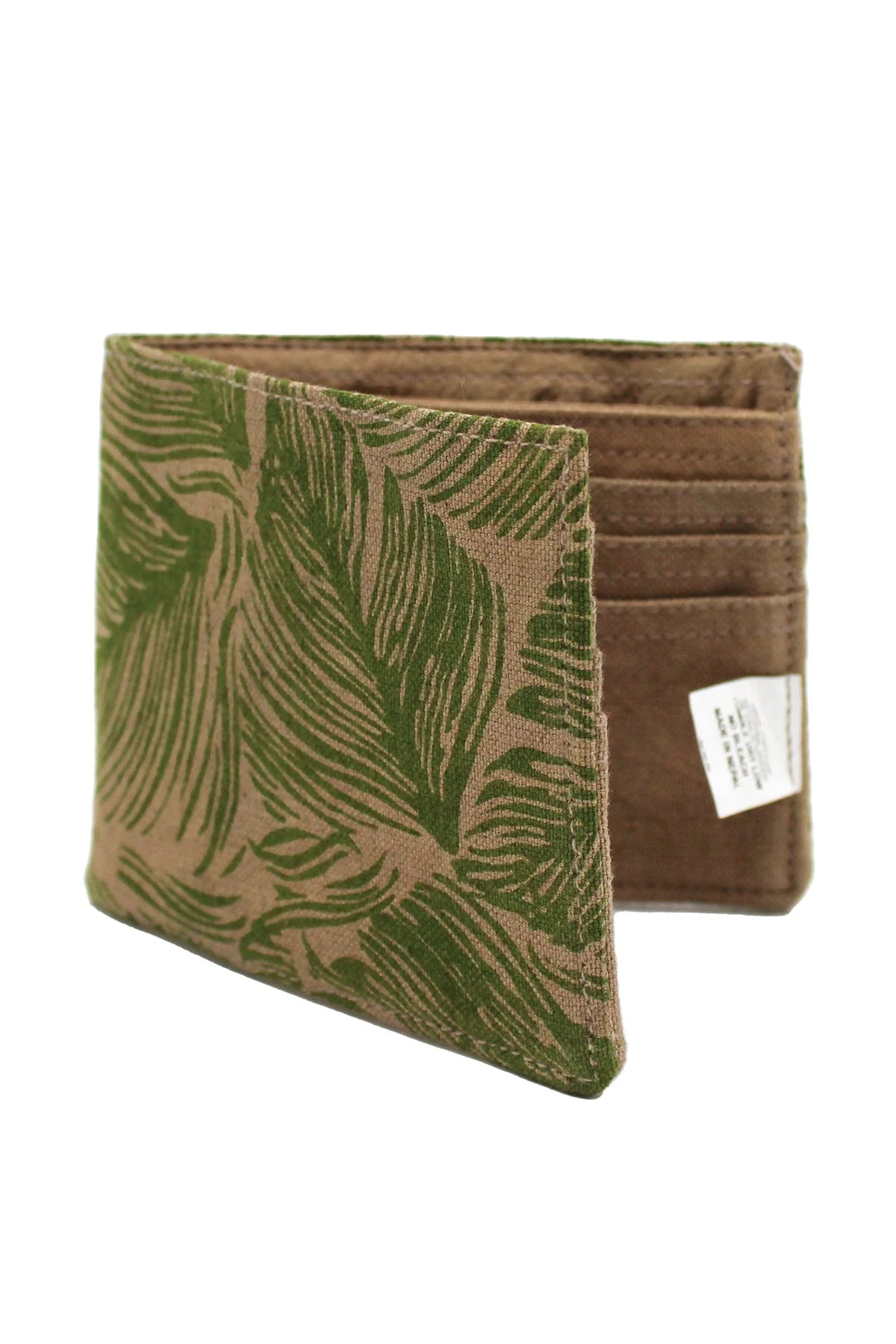 Leaf Print Cotton Wallet