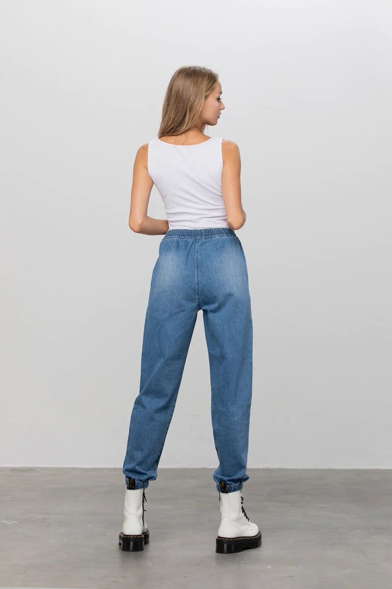 High Waisted Jean Jogger