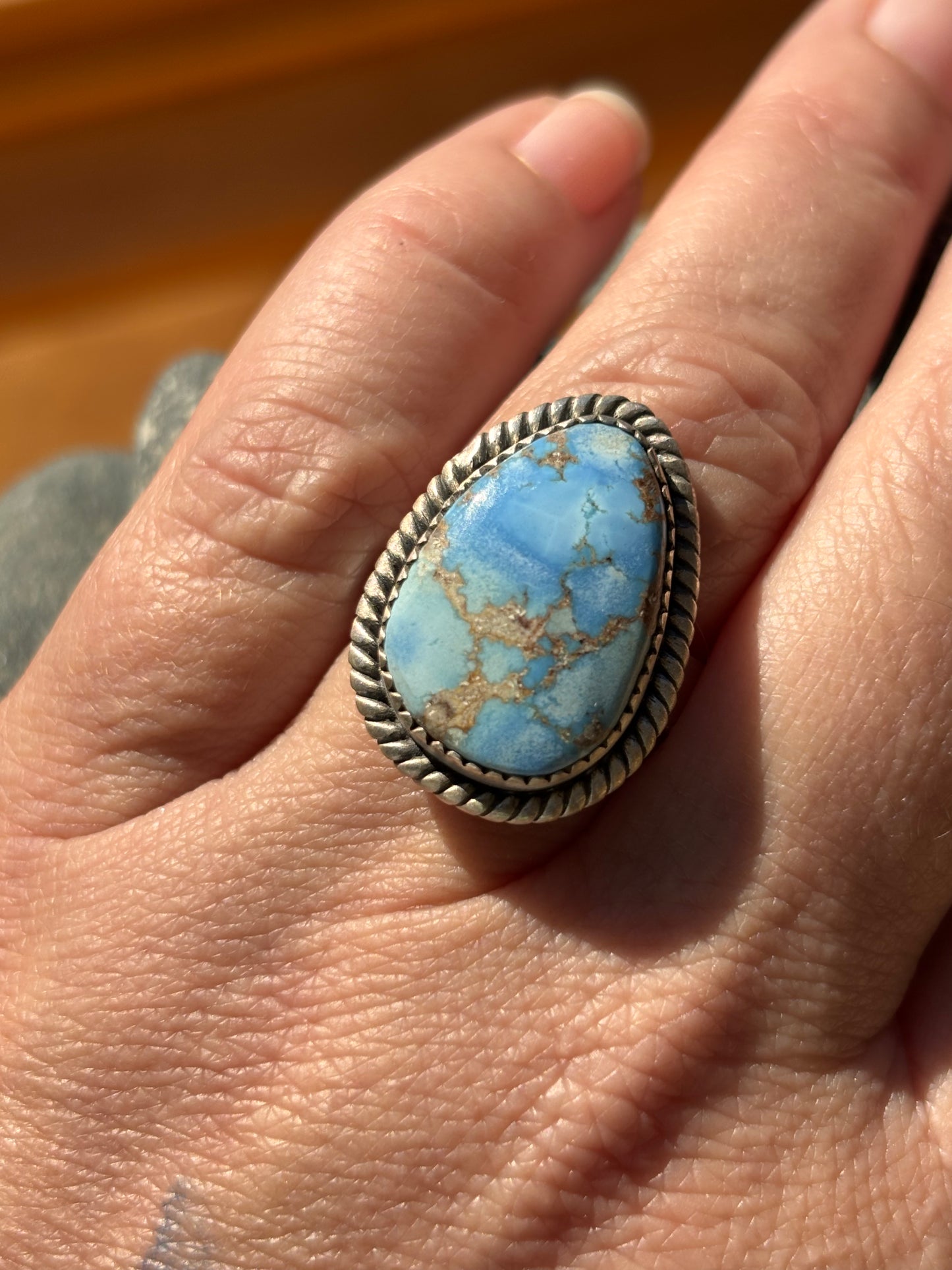Golden Hills Turquoise Ring | Adjustable