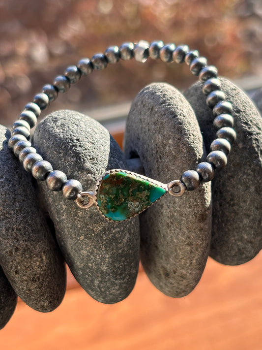 Sonoran Gold Turquoise & Italian Pearls Bracelet